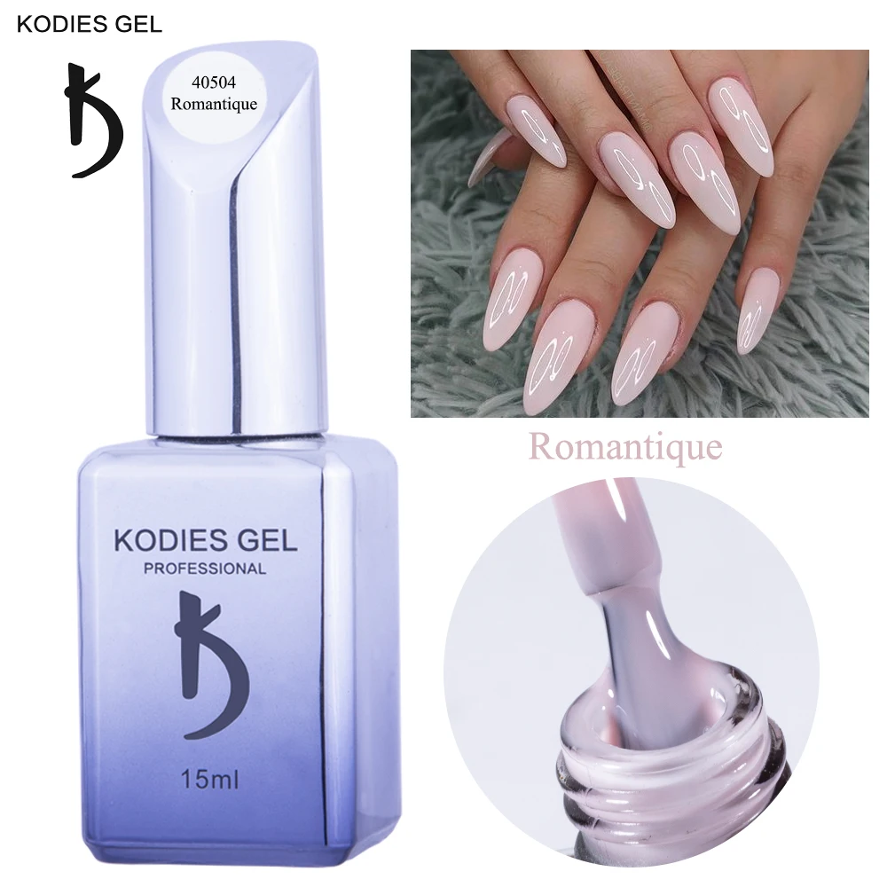 Гель-лак для ногтей KODIES 15 мл молочно-Розовый маникюра полуперманентный УФ-лампы