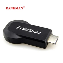 RANKMAN tv Stick Anycast Беспроводной Wi-Fi дисплей приемник Mirascreen HDMI ключ Miracast DLNA Airplay для телефона ноутбука планшета ТВ