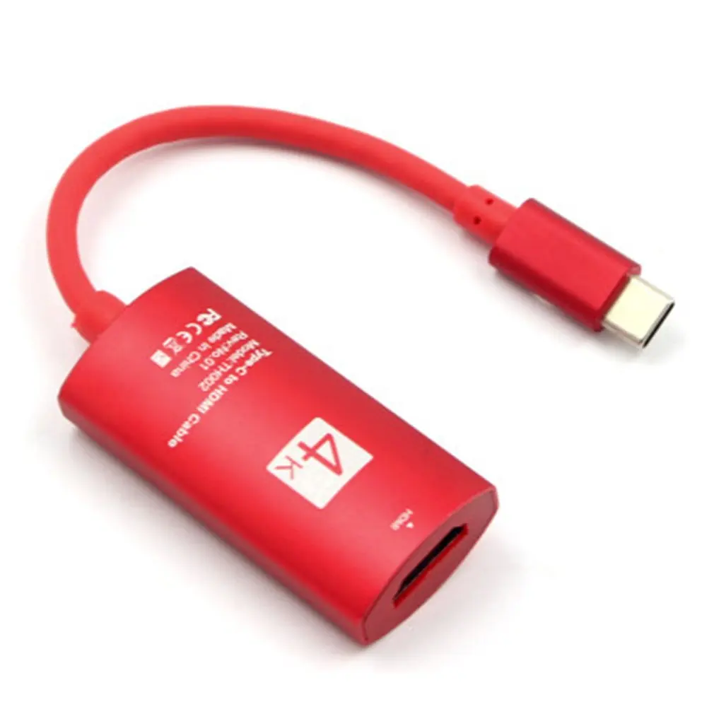 Портативный Кабель-адаптер type-C для HDMI Ultra HD 4K конвертер Универсальный для смартфонов HDTV компьютер PC Plug and Play