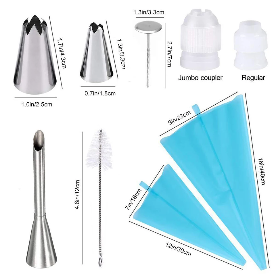 32Pcs/Set Cake Decorating Tools Icing Piping Cream Pastry Bag Flower Cream Nozzles Bag Tips Kitchen Accessories cake decorating tip set cake icing nozzles baking nozzle set cake decorating nozzle set pastry bag set