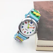 Модные милые детские часы для девочек, кварцевые наручные часы для мальчиков, студенческие часы, красочные 3D Силиконовые часы с силиконовым ремешком montre enfant