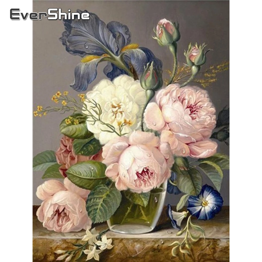 

Evershine 5D Diamond Painting Flowers Diamond Embroidery Full Square Rhinestones Cross Stitch DIY Mosaic Diamond Home Decoration