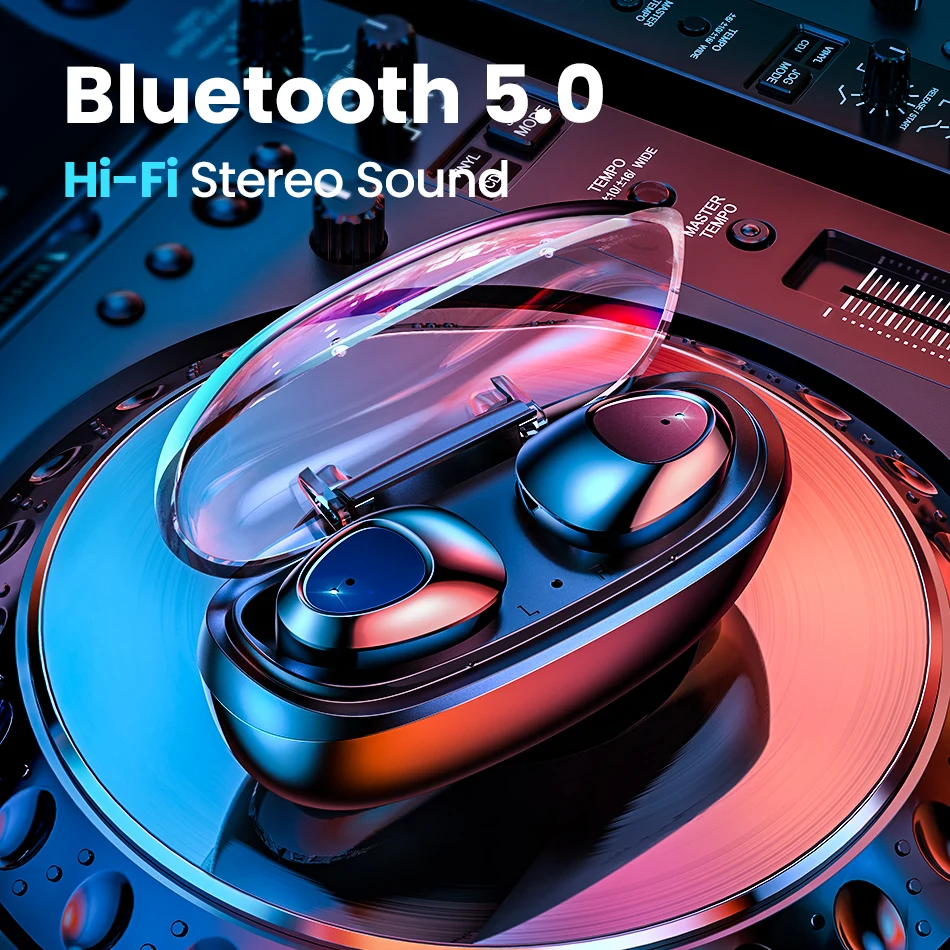 Offerte FIVI Bluetooth 5.0 Auricolare Senza Fili Auricolari Vivavoce Sport Auricolare Stereo Per huawei Samsung Xiaomi