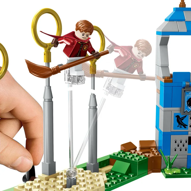 Baratos 536 figuras de Uds. Harri compatibles con Legoinglys 75956 bloques de construcción juguetes de ladrillo para niños juegos de Quidditchs mágicos de películas Harri