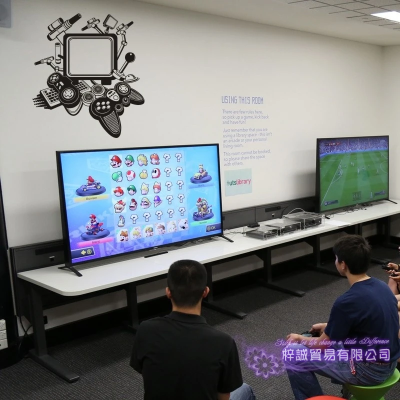Наклейка с игровой ручкой геймерская наклейка Gamer виниловые наклейки на стену