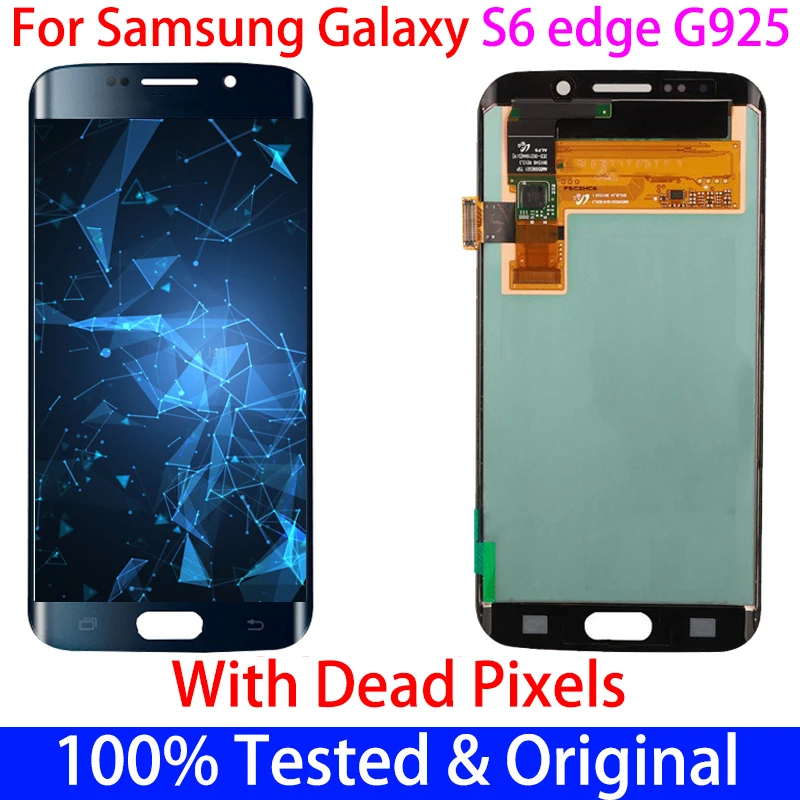 Дисплейный модуль для Samsung Galaxy S6 edge G925 100% дюйма 5 1 с битыми пикселями | Мобильные