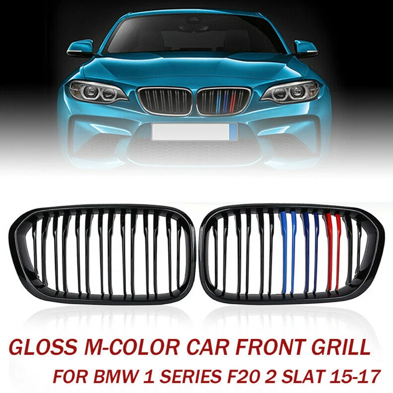 1pai Parrilla Delantera Rabs Para Bmw Serie 1 Doble Liston F F21 118i 1i M135i 15 17 Color Brillante M Parrilla De Carreras Aliexpress