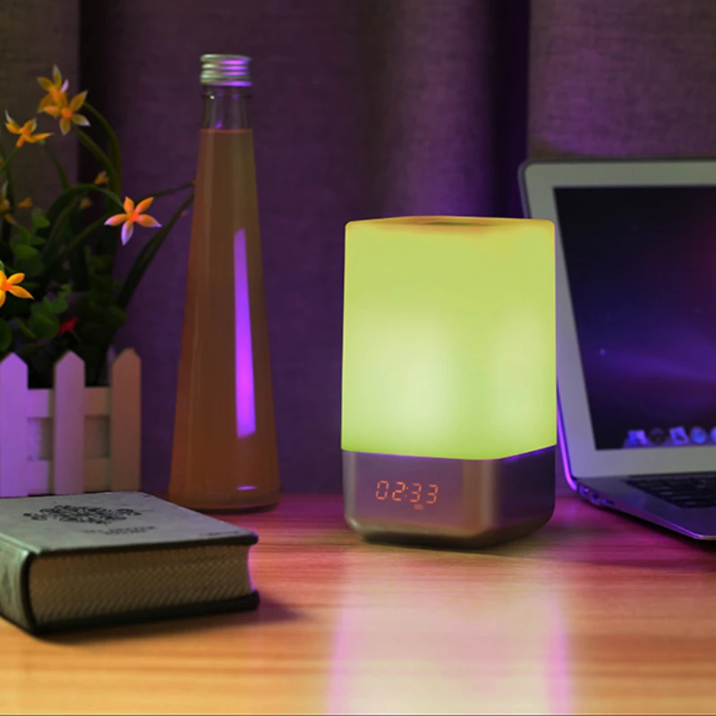 Диммируемый USB RGB меняющий цвет Настольный светильник, Настольный светильник, домашний декор, светодиодный светильник, Ночной светильник, будильник