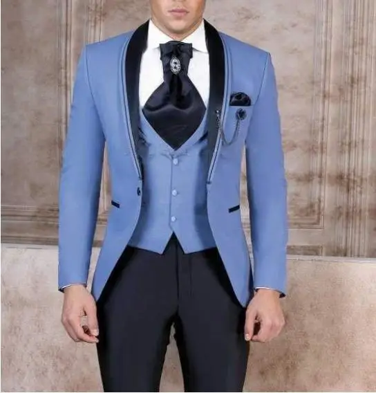 Handsome-One-Button-Groomsmen-Shawl-Lapel-3-Pieces-Groom-Tuxedos-Men-Suits-Wedding-Prom-Best-Man (1)