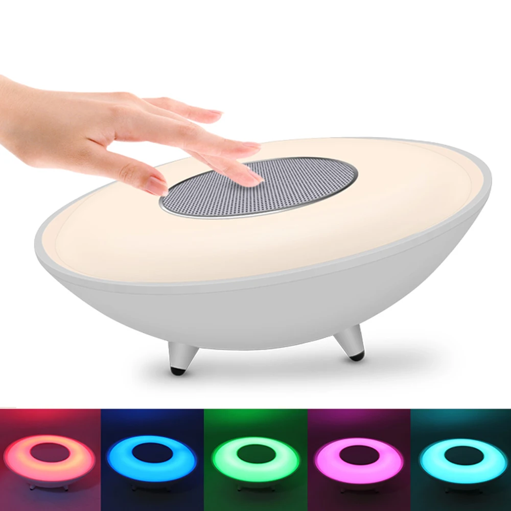 CYBORIS Touch сенсор прикроватная лампа с регулируемой яркостью прикроватная лампа MP3 музыкальный плеер, fm-радио, сенсорное управление диммируемая Светодиодная лампа теплые огни