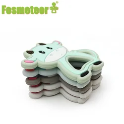 Fosmeteor New Food Grade Silicone Baby Teether Cow DIY Pacifier Chain Necklace Bracelet 1pc baby Rodent Chew Teether Toy Gifts