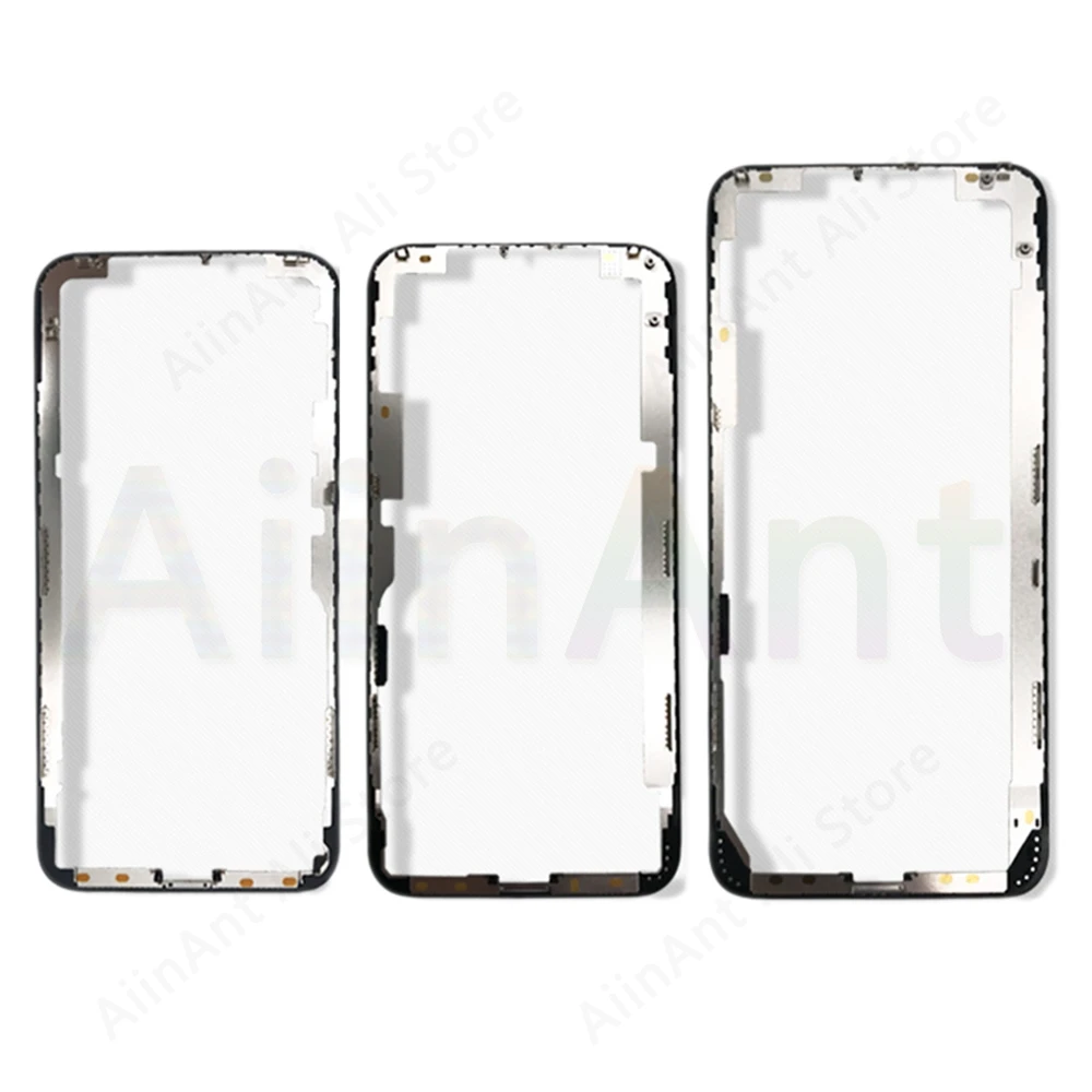 5 шт для iPhone X Xs Max передний Внешний LCD сенсорный Стекло Экран рамка Наклонный кронштейн Корпус+ Стикеры ремонт Запчасти