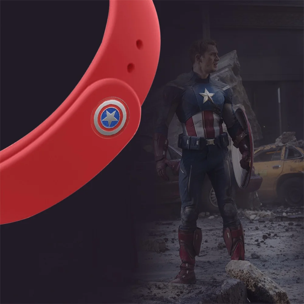 Marvel Avengers mi Band 4 ремешок для xiaomi mi Band 3 умный Браслет ремешок для xiaomi mi браслет на запястье силиконовые ремни