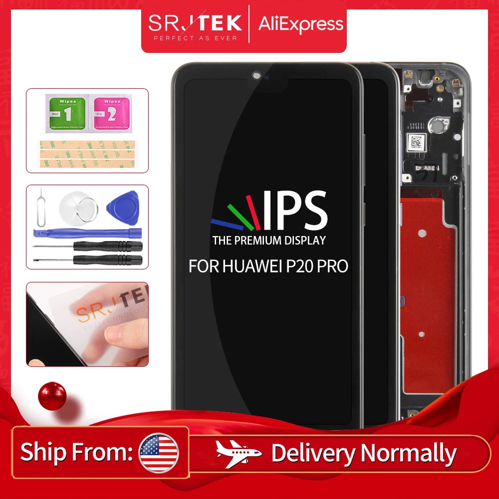 

6.1" LCD For Huawei P20 Pro LCD Display Screen Touch Panel Digitizer Assembly with Frame P20 Pro CLT-AL01 Lcd P20 Plus Display