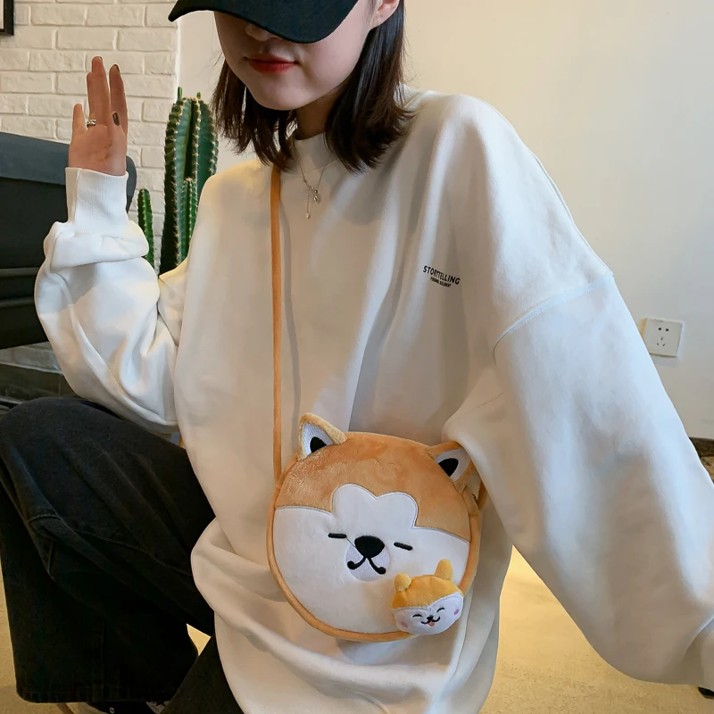 Candice guo, плюшевая игрушка, мягкая кукла, Шиба, Акита, собака, щенок, сумка на плечо, сумка, посылка, Кроссбоди, монета, маленькая сумочка, подарок для девочки, 1 шт