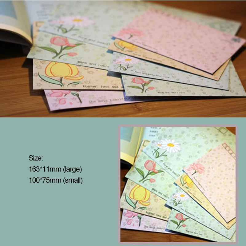 Sweet Lovely Heart Flower High Quality Language Envelope