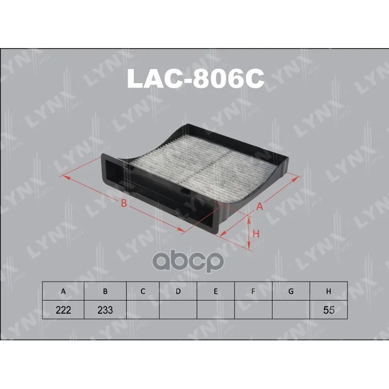 Фильтр Салона Lynxauto Lac806c LYNXauto арт. LAC806C