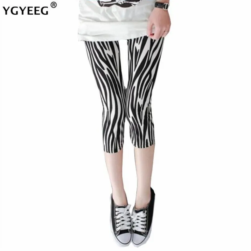 YGYEEG Elastic Calf-Length Pencil Print Pants Women 2020 Summer Fashion Lady Skinny Leggings High Quality Female Slim Capris YGYEEG Elastic Calf-Length Pencil Print Pants Women 2020 Summer Fashion Lady Skinny Leggings High Quality Female Slim Capris