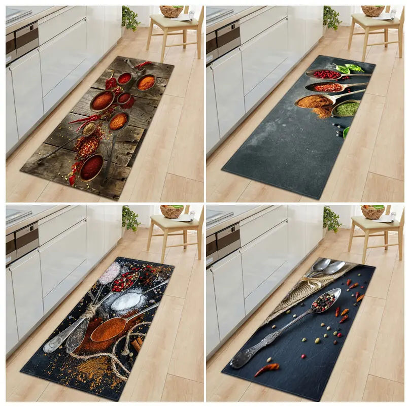 Rectangular Kitchen Anti-Slip Door Mat, Unique Home Decor