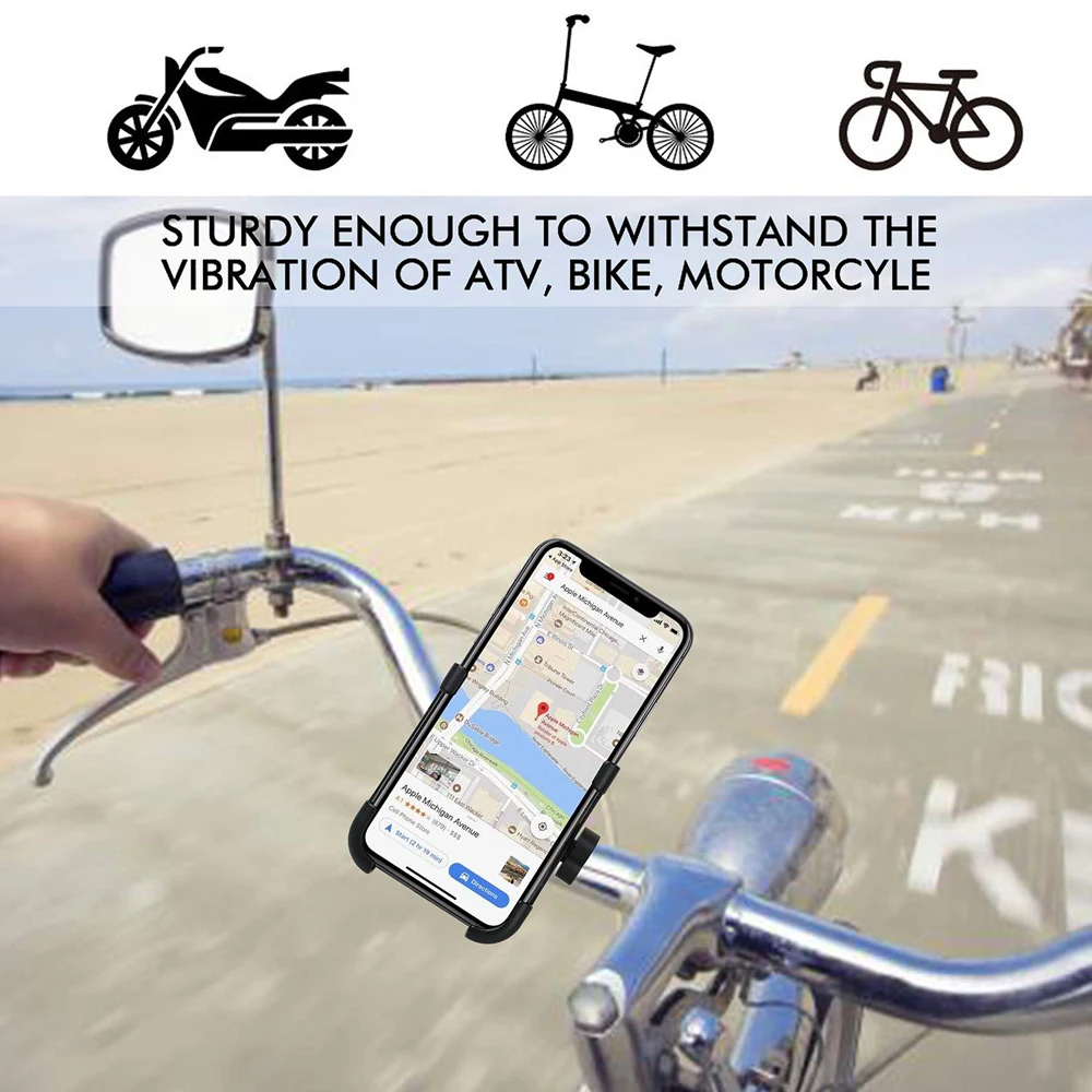 LYKAS USB держатель для мотоцикла алюминиевый держатель для телефона на руль велосипеда вращение на 360 градусов