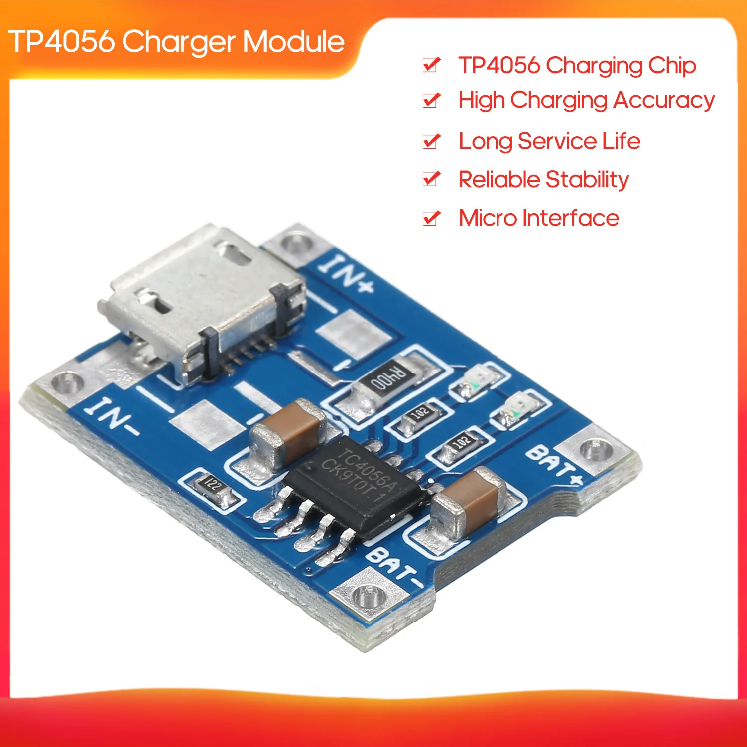 TP4056 модуль 5V 1A 18650 Литий Батарея зарядная плата микро USB Мощность Панель модуль