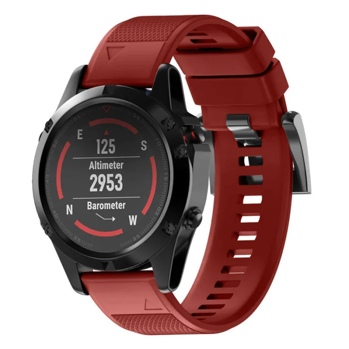 И быстрый общий съемный ремешок силиконовый ремешок для Garmin Fenix 5 Forerunner 935 Approach S60 PUO88