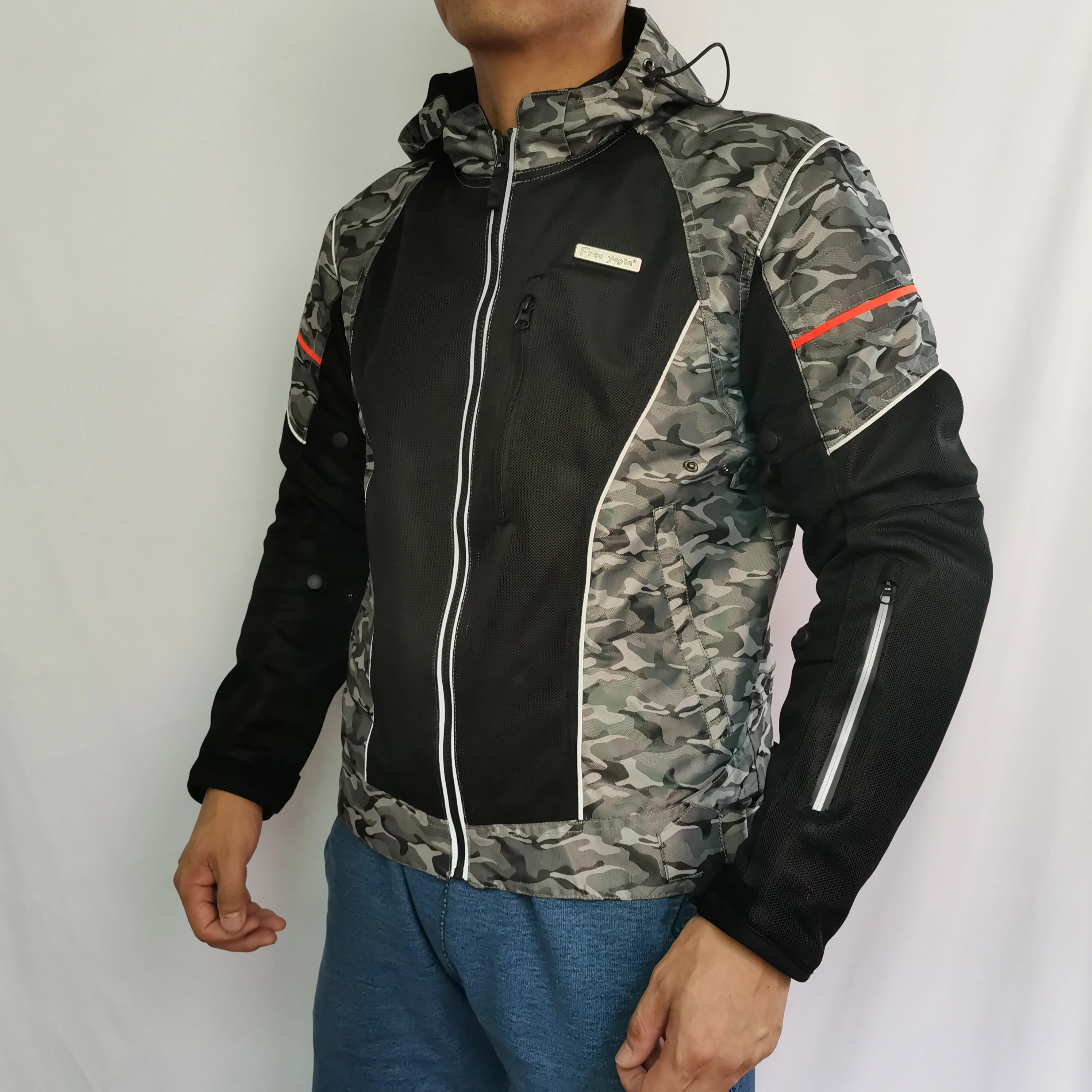 Four seasons riding jacket men's motorcycle anti-fall clothing motorcycle racing clothing mesh breathable thin