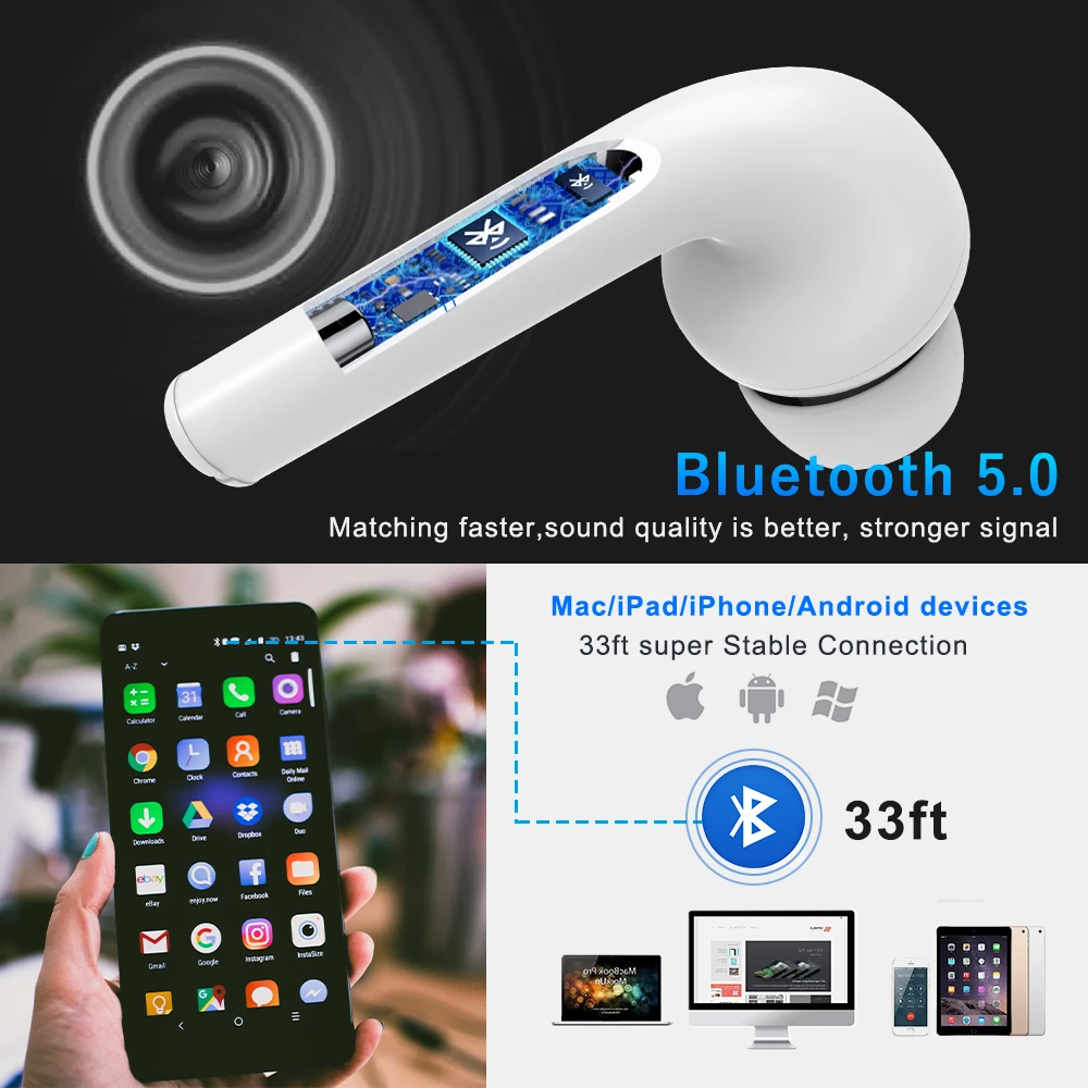 Новая Bluetooth гарнитура Myinnov Tws M16 для мужчин и женщин универсальная сенсорная