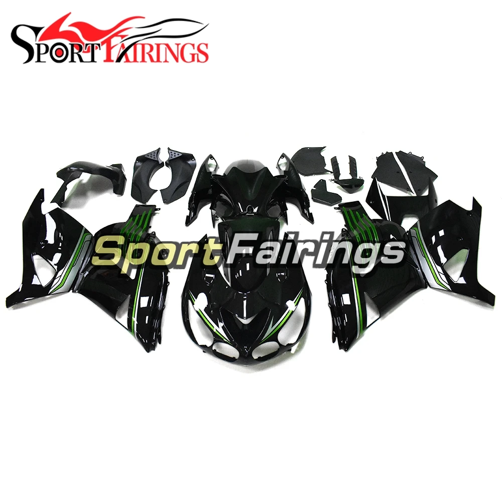Панели литья под давлением для KAWASAKI ZX-14R ZX14R для детей возрастом 12, 13, 14, 15, 16 ZZR1400 ZX 14R 2012 2013 тела зимняя Рабочая обувь Цвет: черный зеленый обтекатель