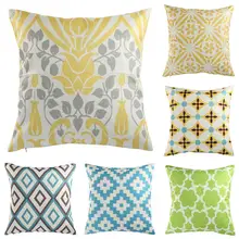 

Vintage Geometric Flower Cotton Linen Throw Pillow Case Cushion Cover Home Decor