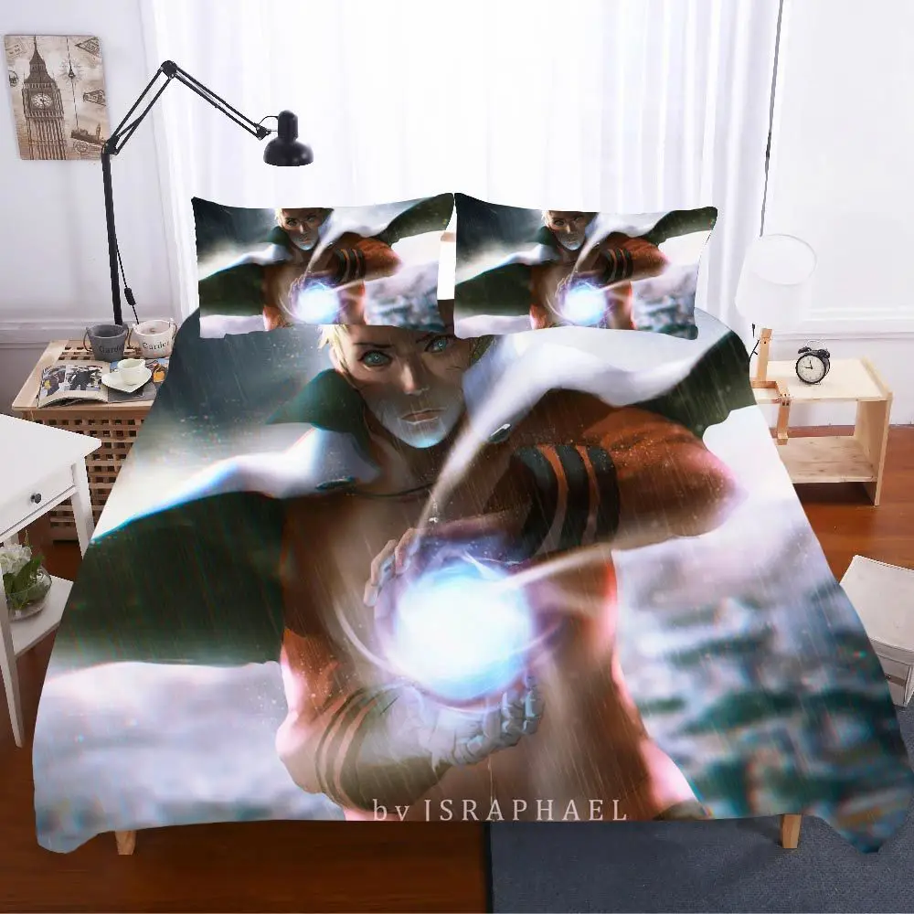 Домашний текстиль постельное белье Ropa De Cama роскошный подарок Sabanas King size Наруто Комплект постельного белья Постельное белье бязь постельное белье поплин