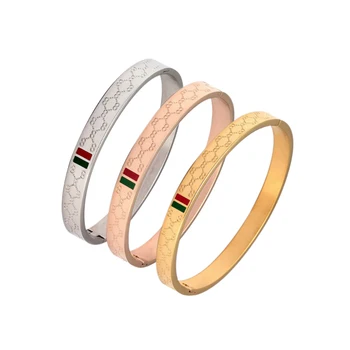 

Cheap and popular brand design titanium steel bracelet female, classic popular luxury jewelry girl, couple gift