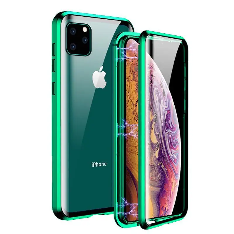 Чехол для телефона iPhone 11 7 Plus закаленное стекло магнит чехол s полное покрытие X XR XS