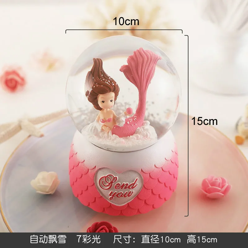 

Fashion Unicorn Crystal Ball Snowflake Music Box Gifts Girlfriend Girls Children Creative Birthday New Year Gifts Crystal Balls