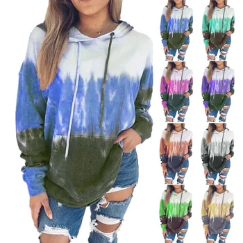 

Daily suit OWLPRINCESS 2019 women's rainbow gradient printing hooded long-sleeved add wool fleece