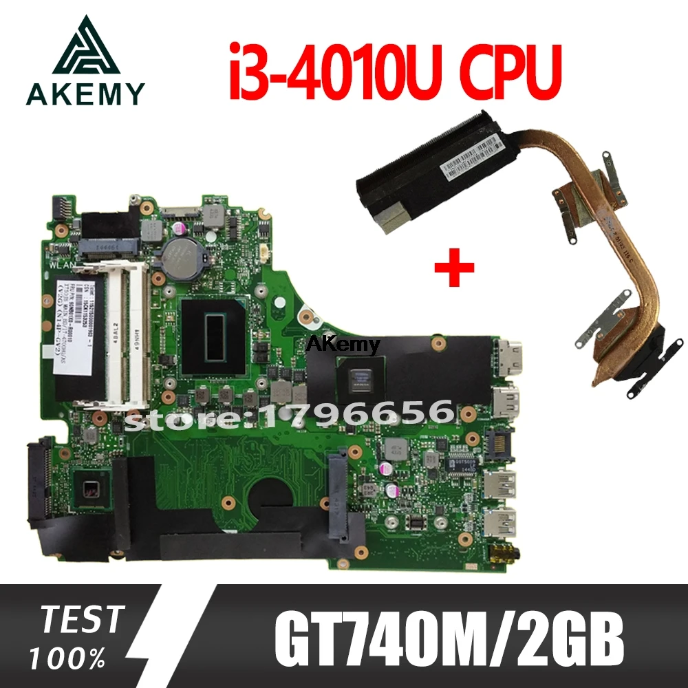 Для For Asus X750JN X750JB X750J A750J K750J материнская плата для ноутбука Mianboard i3 4010U CPU GT740M/2GB