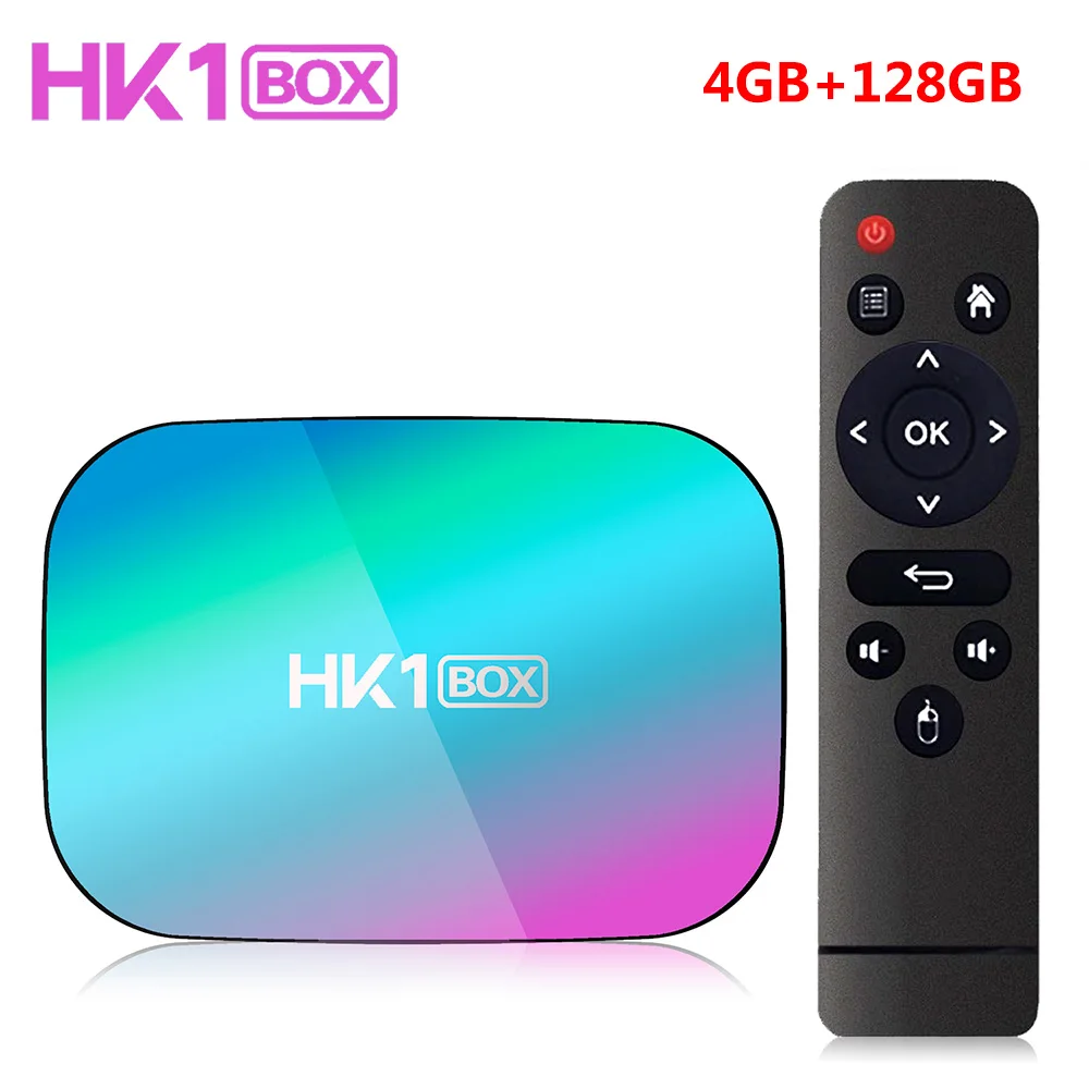 only 4GB128GB HK1BOX HK1 коробка Amlogic S905X3 Smart Android 9,0 tv Box 4 ГБ ОЗУ 32 Гб 64 Гб 128 Гб ПЗУ 2,4 ГБ 5G wifi Bluetooth 4K UHD телеприставка vs H96 MAX - Цвет: only 4GB128GB HK1BOX