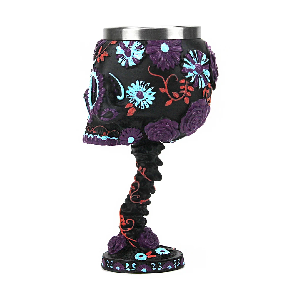 Сумерки цветет кубок бокал вина пистолет Танкард кружка средневековый английский скелетный Кубок с черепом Кубок подарок на Рождество, Хэллоуин