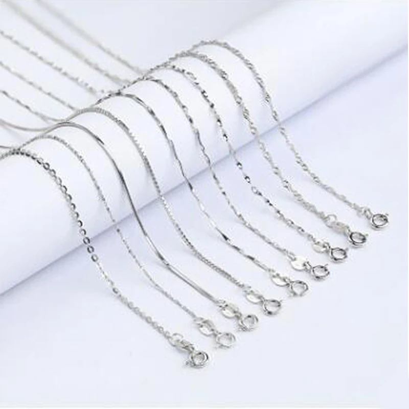 Подлинная Базовая цепочка ожерелье 925 пробы Серебряное регулируемое ожерелье с застежкой "Лобстер" для женщин модное ювелирное изделие подарок