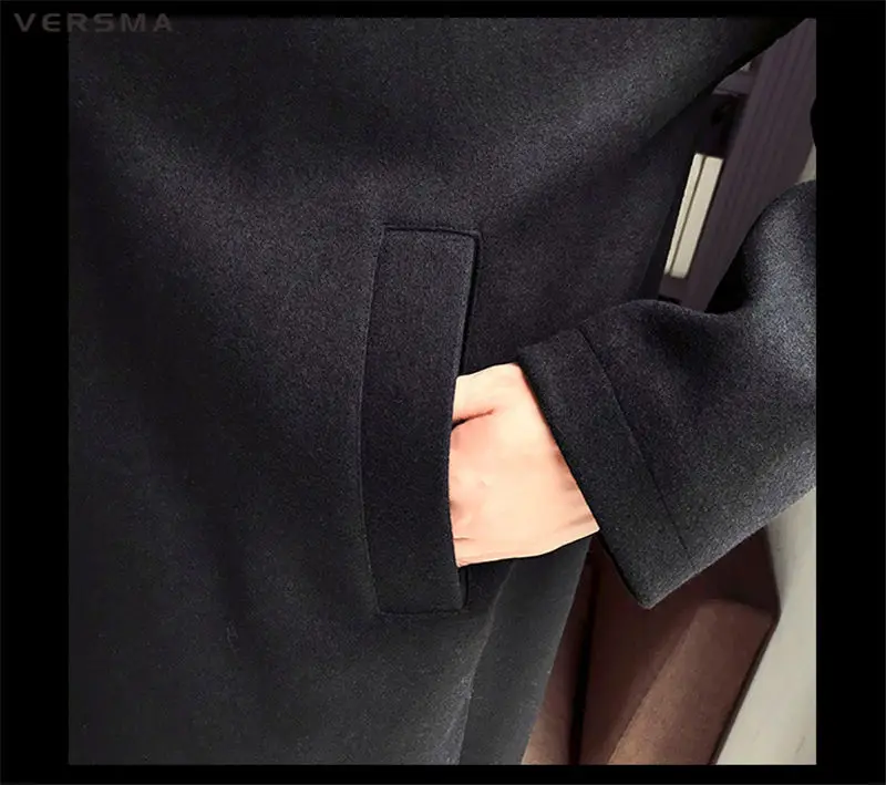 VERSMA, зимнее длинное меховое пальто с капюшоном, мужская куртка, пальто в Корейском стиле Харадзюку, винтажная готическая одежда, мужское длинное пальто, Прямая поставка