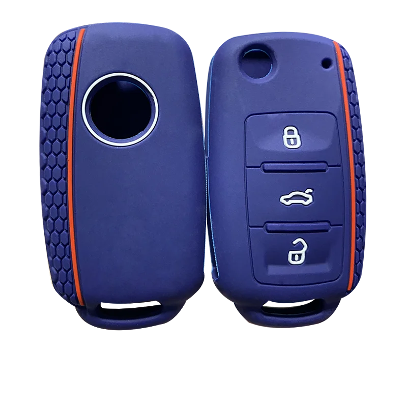 Car Key Shell Silicone Key Cover Case for VW Golf 4 5 6 7 Bora Jetta POLO MK4 MK6 Bora Passat B5 B6 Superb Tiguan Beetle