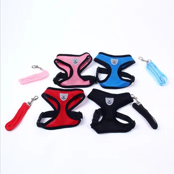 

Breathable Mesh Small Dog Pet Harness and Leash Set Puppy Cat Vest Harness Collar For Chihuahua Pug Bulldog Cat arnes perro