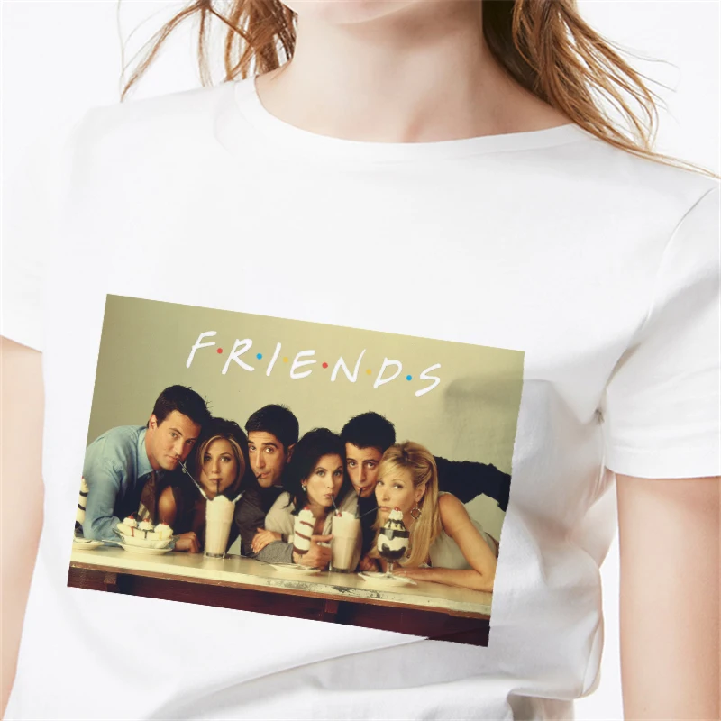 

Summer T Shirt Women New Arrivals Harajuku Print Short Sleeve Tshirt Plus Size Sexy Funny Friends TV T-shirt Aesthetic Top Tees