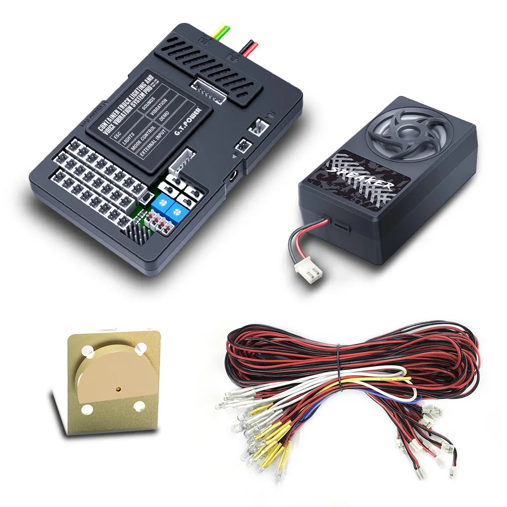 

G.T.POWER E30 RC BT Container Truck Light Voice Vibration Simulated System Built-in ESC for Tamiya Container Truck RC Truck