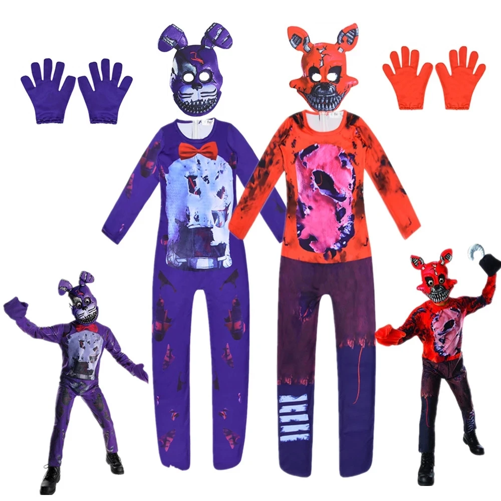 を新しいファンシー子供のmaiyaca 5夜でフレディのジャンプスーツfnafフレディゲームキャラクター怖いクマ衣装 Aliexpress