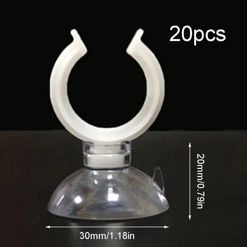 Ventosa de absorción fuerte de 20 piezas, ventosa de doble cara para acuario, pecera