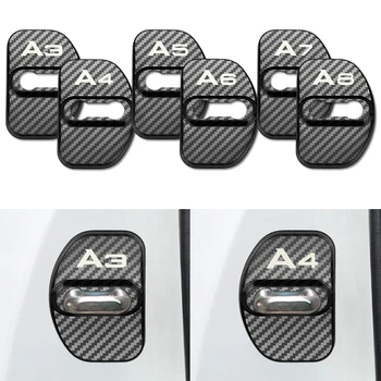 

Car Styling Auto Protection New Door Lock Cover Case For Audi A3 A4 A5 A6 A7 A8 Accessories Car-Styling 4pcs