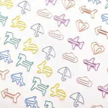 Mini pinces à papier en forme de dessin animé, 1 boîte, Kawaii, papeterie pour Photos, fournitures de lettres, billets, trombone O D2y5