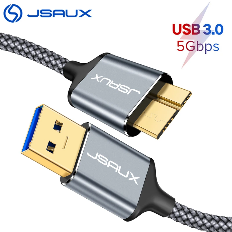 

Micro USB 3.0 Cable,Jsaux 5Gbps Fast Charging Data Cable USB Cord Mobile Phone Cables for Samsung Note 3 S5 HDD Hard Disk Cord