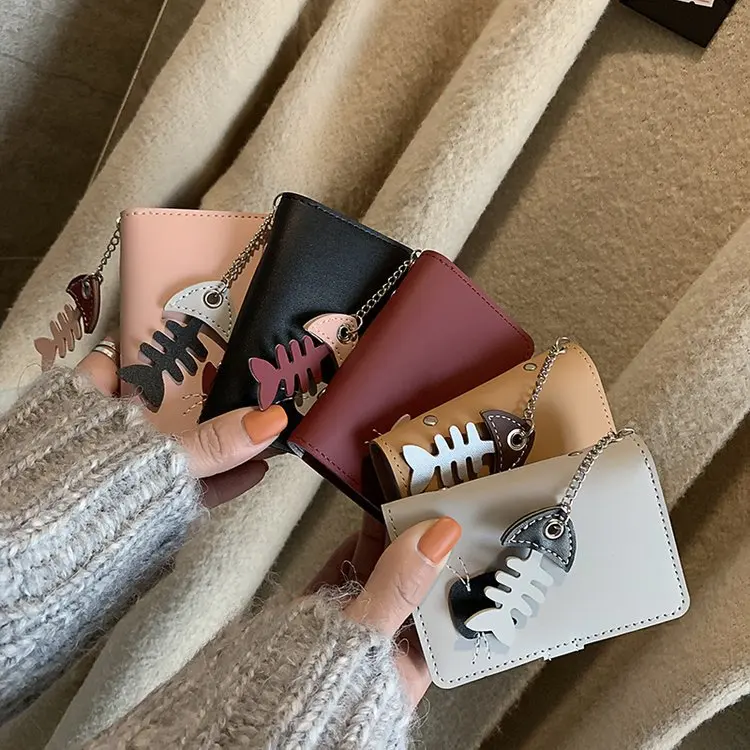 

New Style Korean-style Cool Cartoon Small Wallet Women's ID Holder Purse Organ Mini Simple Card Bag